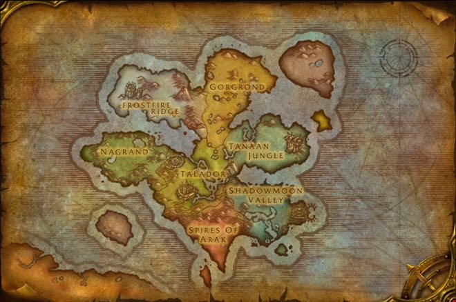 Warlords of Draenor worldmap